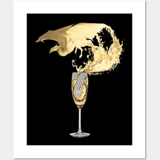 Sparkling Wine Dragon Posters and Art